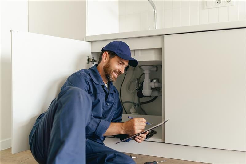 Residential plumber providing service in a Dublin home